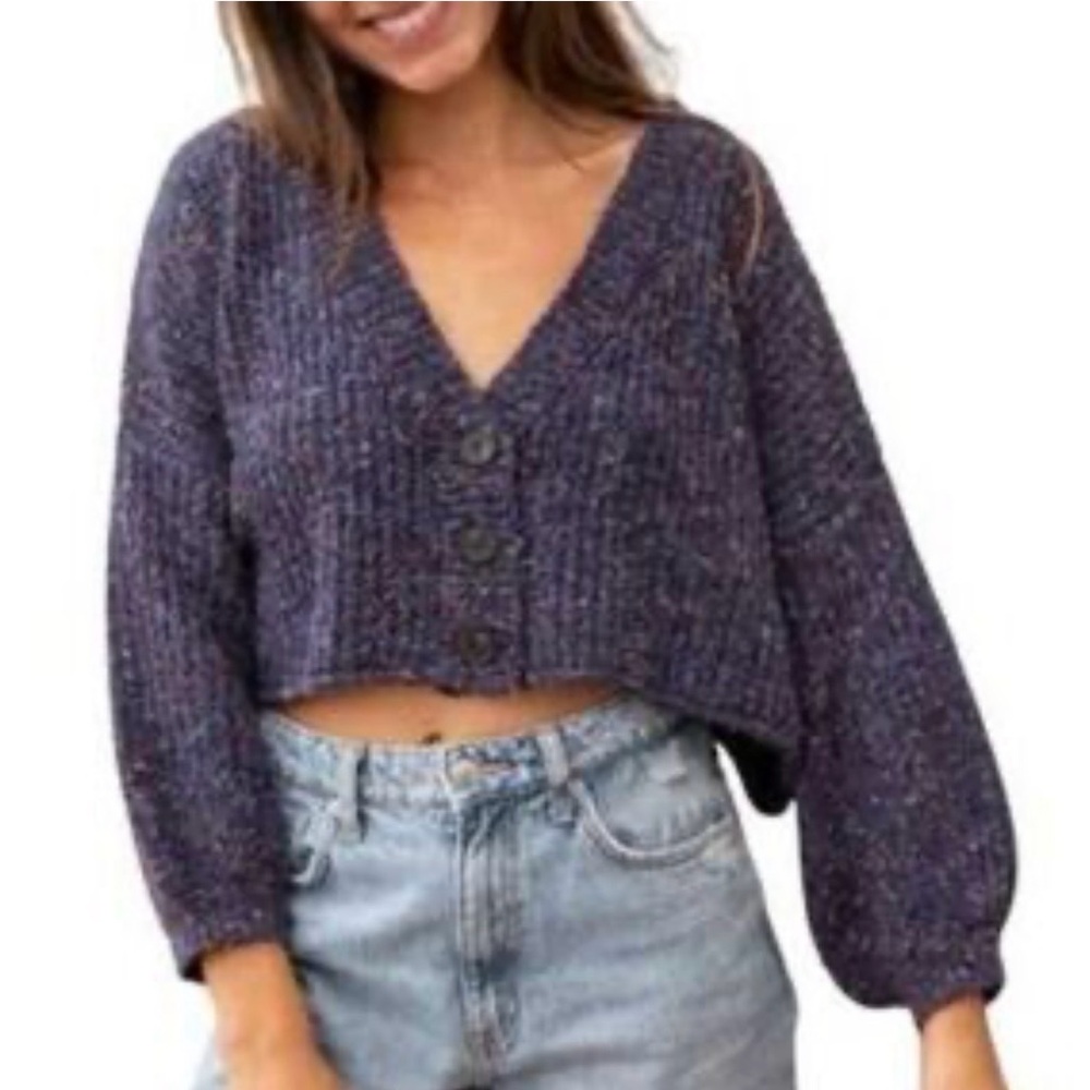 Cozy NWT NATURAL LIFE Knit Speckled Cardigan/Sweaters-XS (S/M)